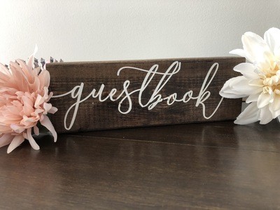 Guestbook Sign (2in x 4in x 10in)