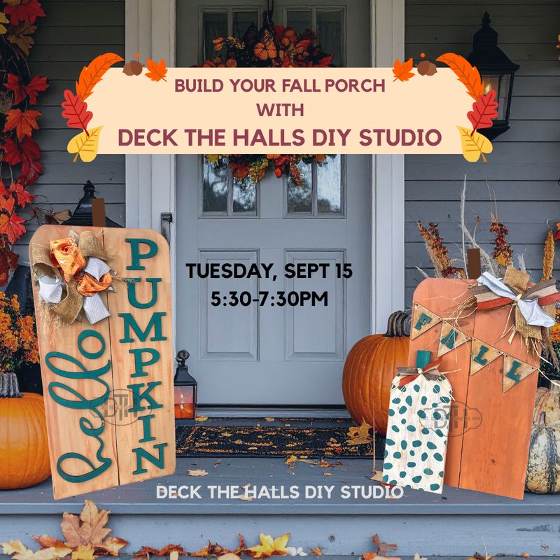 Pumpkins at The Perk — A Fall Porch Workshop at Baldwin Perk
