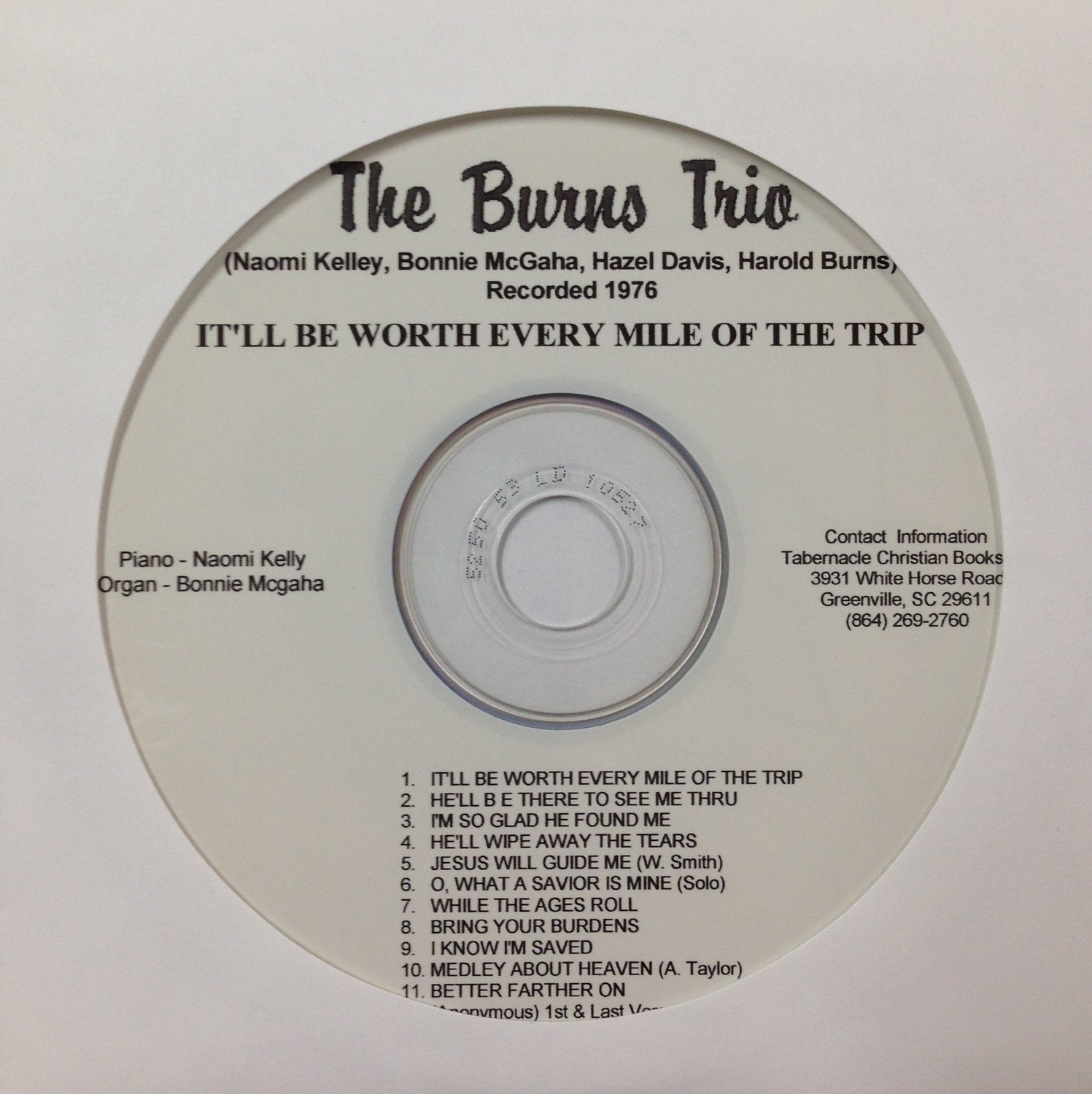 The Burns Trio:  It'll Be Worth Every Mile of the Trip  CD