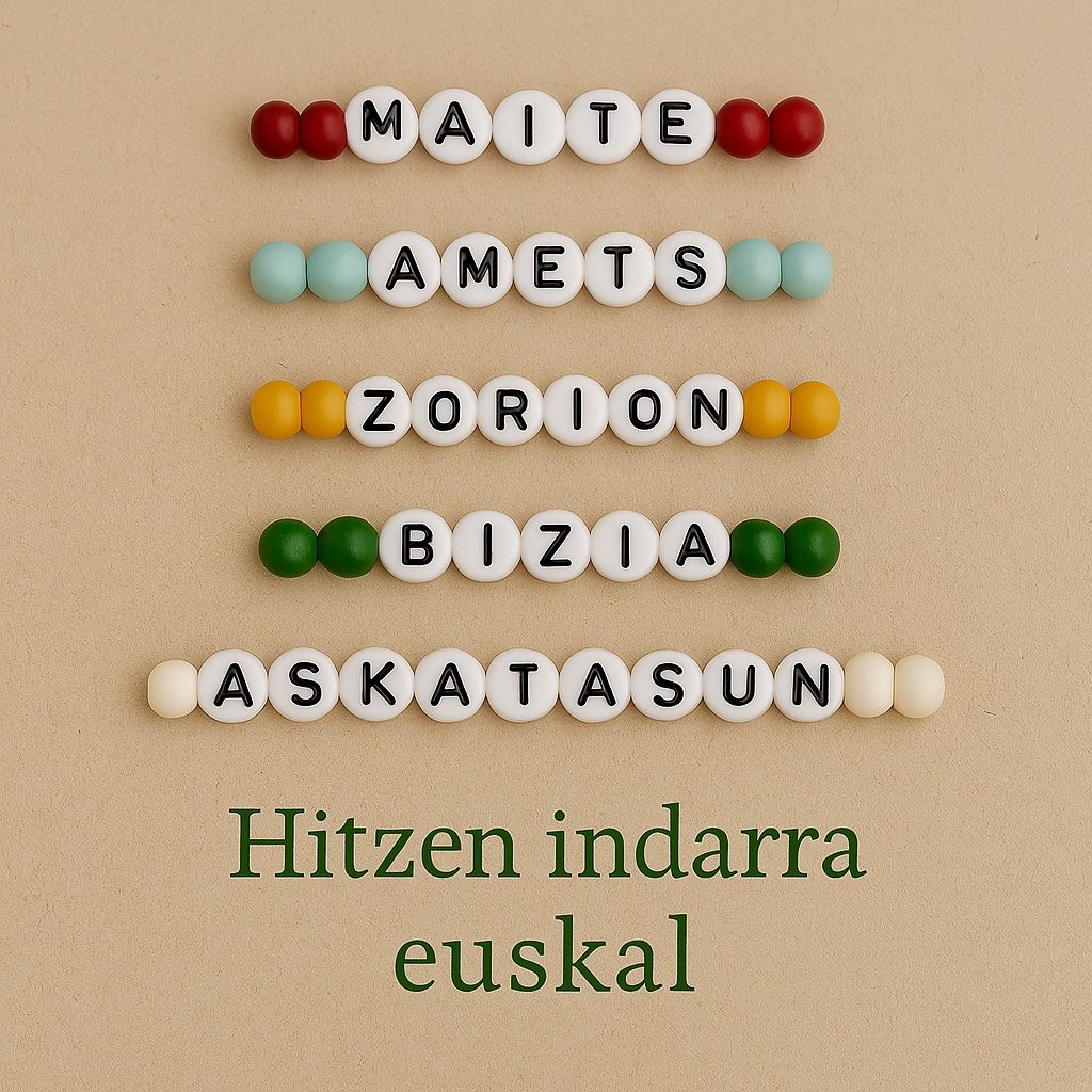 Pulseras personalizadas con nombre y alma vasca