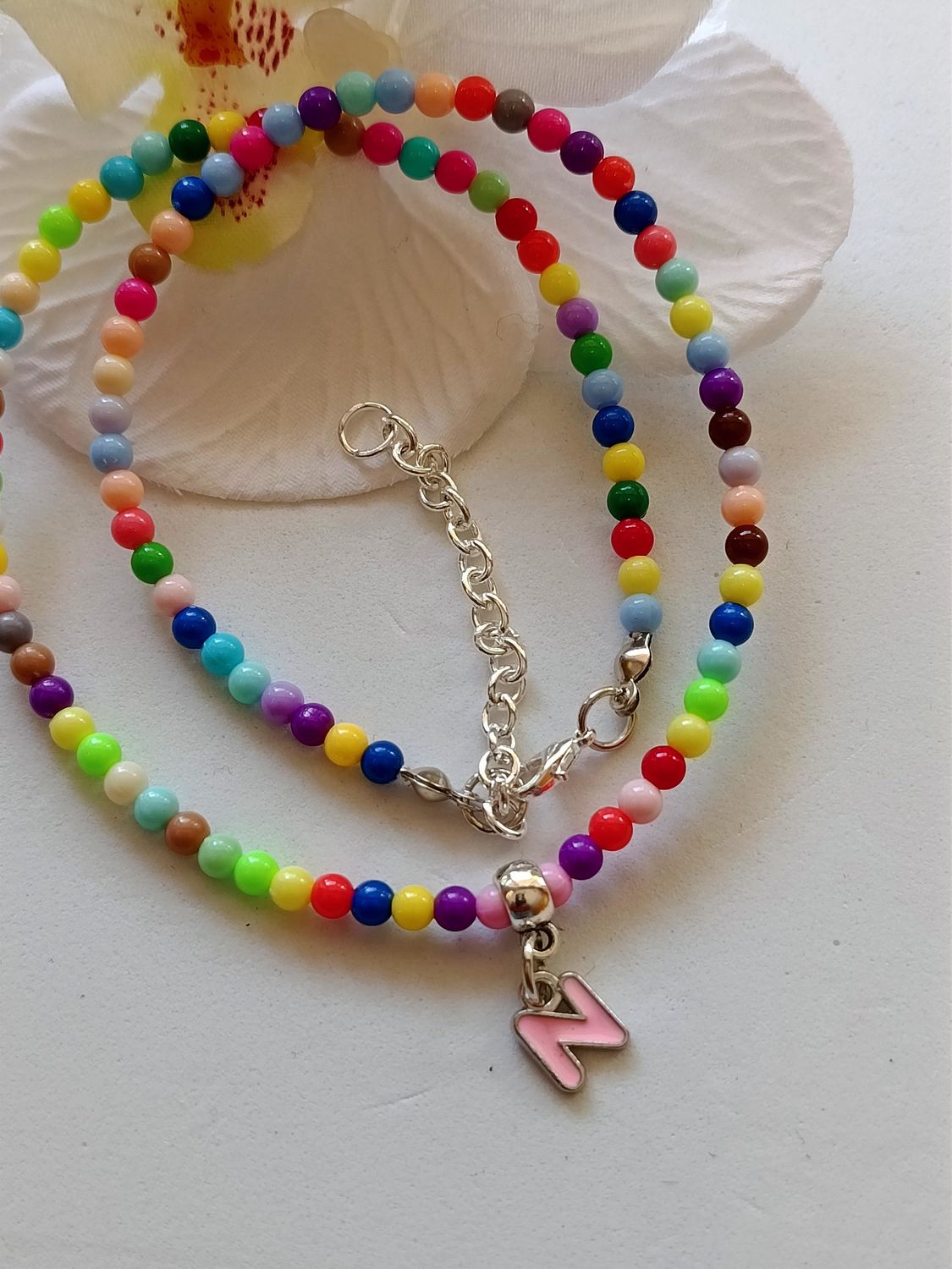 Collar Multicolor Personalizado con Letra