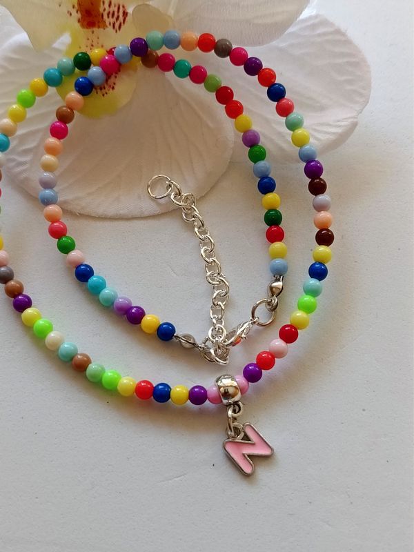 Collar Multicolor Personalizado con Letra