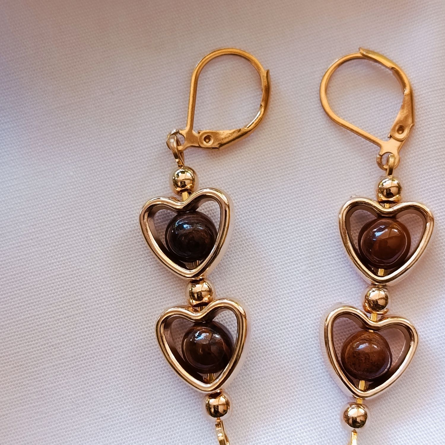 Pendientes Corazón de tigre
