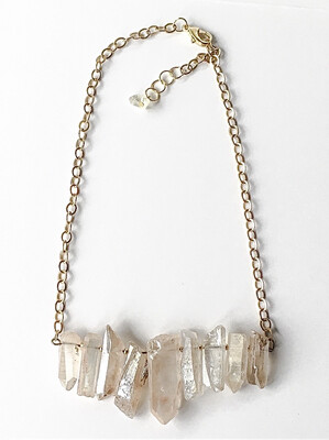 Aura Quartz Crystal Necklace