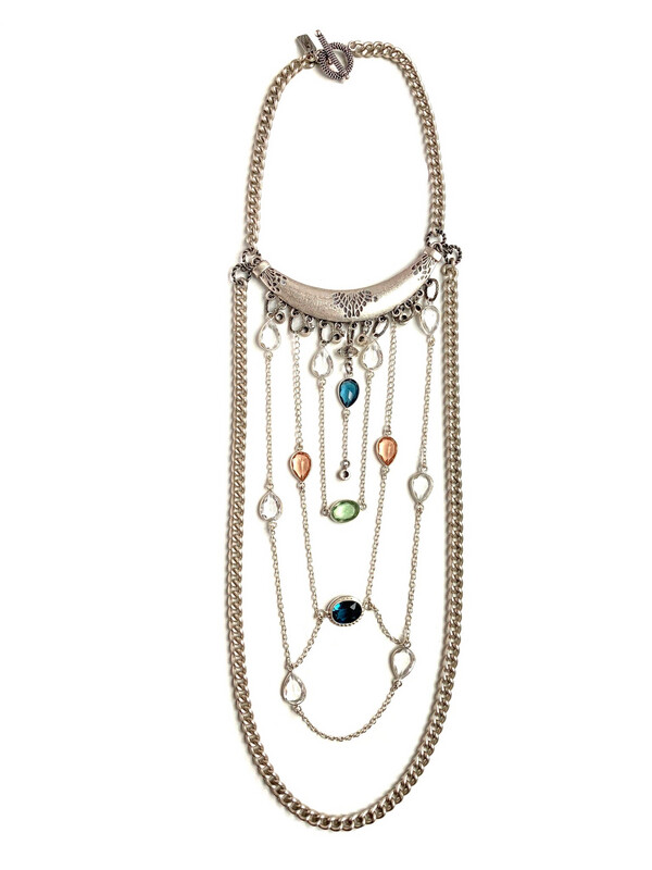 Gemstone Waterfall Necklace