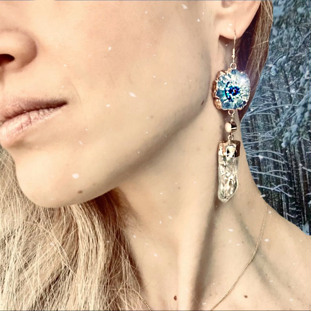 Solar Quartz Earrings