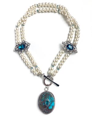 Copper Turquoise with Pearls