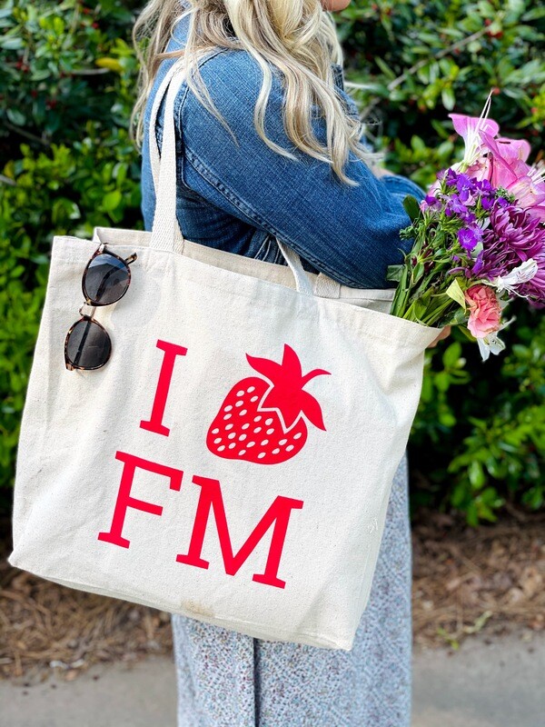 FMN Strawberry Canvas Tote