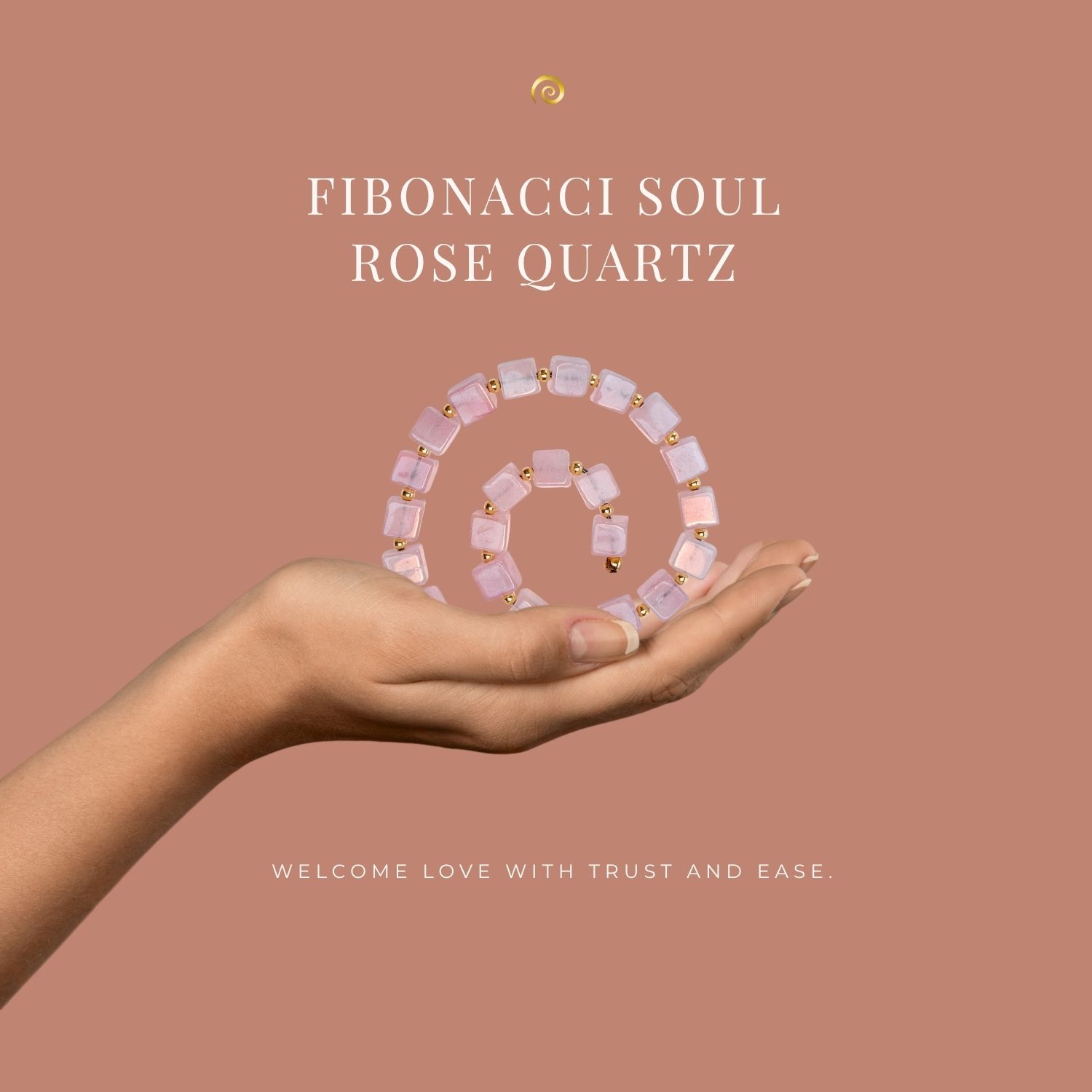 Rose Quartz Fibonacci Spiral | Love &amp; Harmony