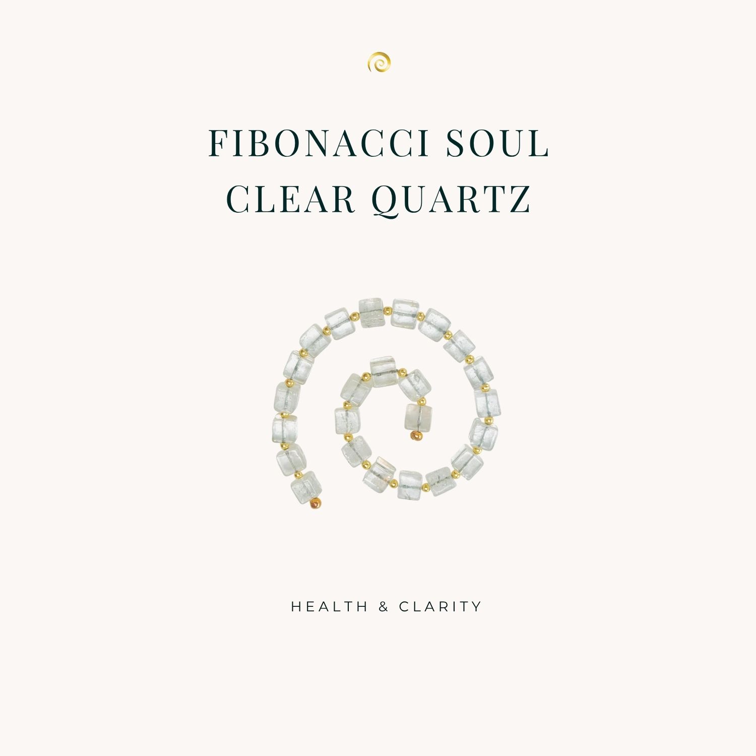 Clear Quartz Fibonacci Spiral | Health &amp; Clarity