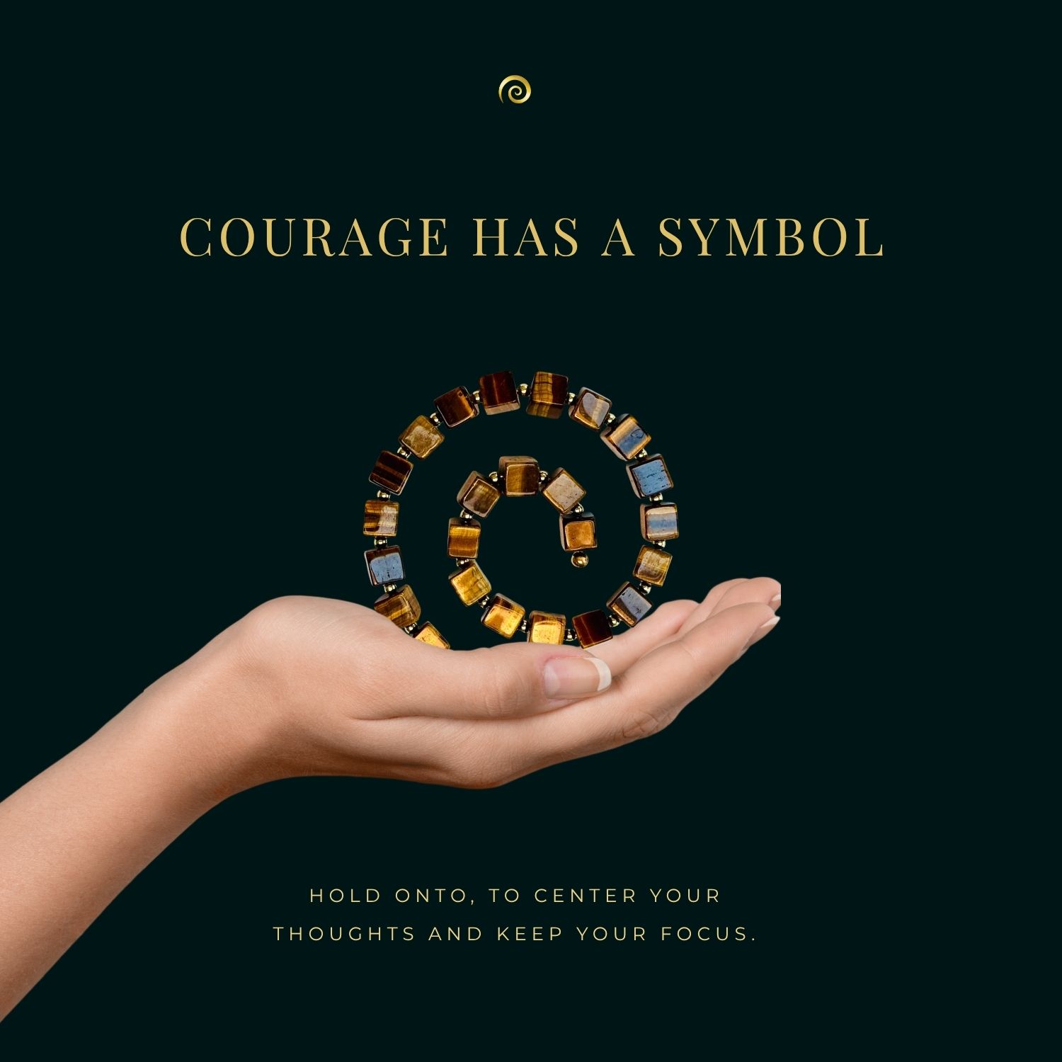 Tiger Eye Fibonacci Spiral | Focus &amp; Strength