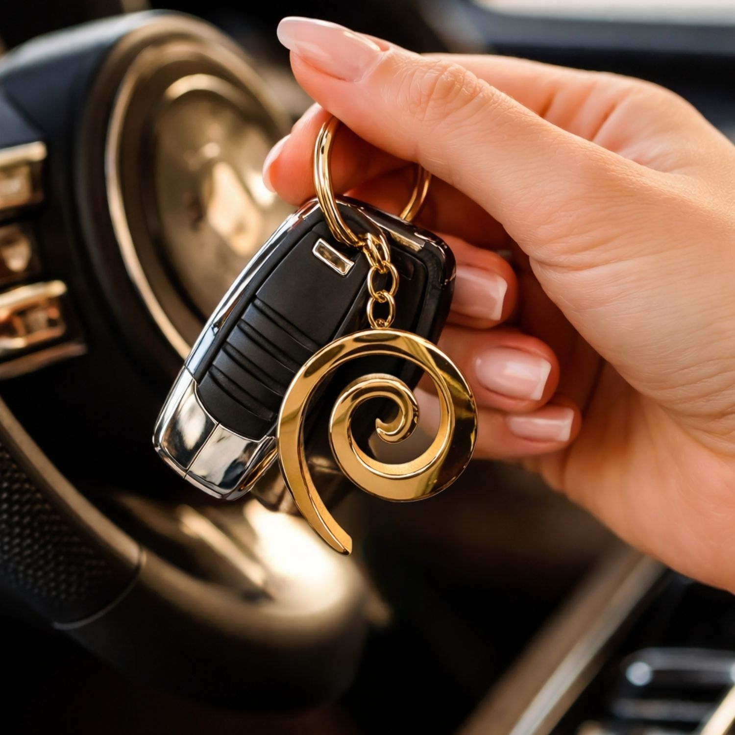 Key Ring – Universe Spiral | Gold