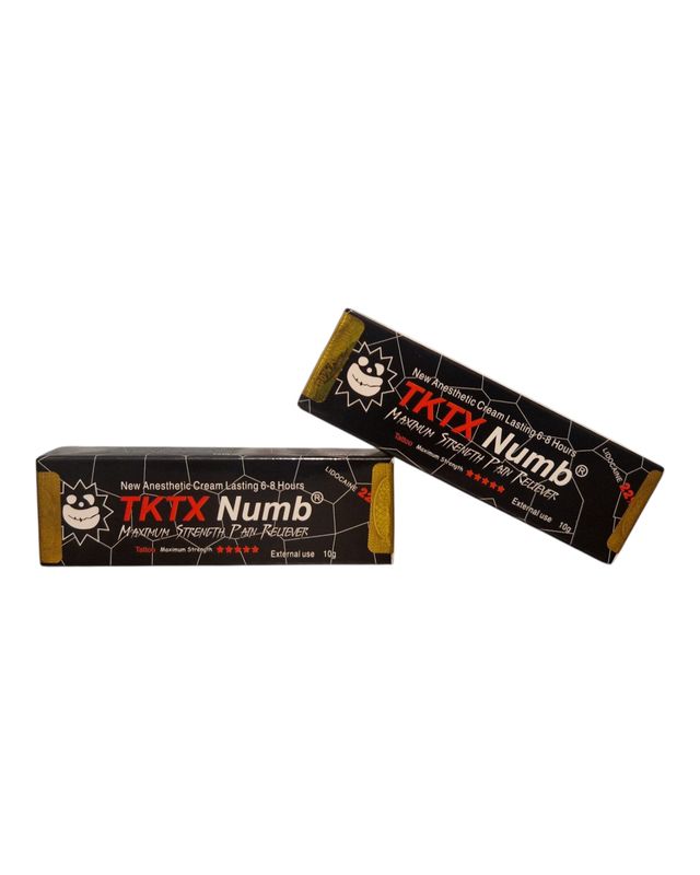 2 Pcs Black TKTX Numb Cream | Long Lasting Numbing Effect | 6 - 8 Hours Relief | Tattoo | Piercing | Microbalding