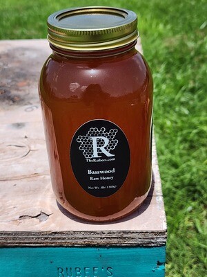 Quart Jar- Basswood Honey