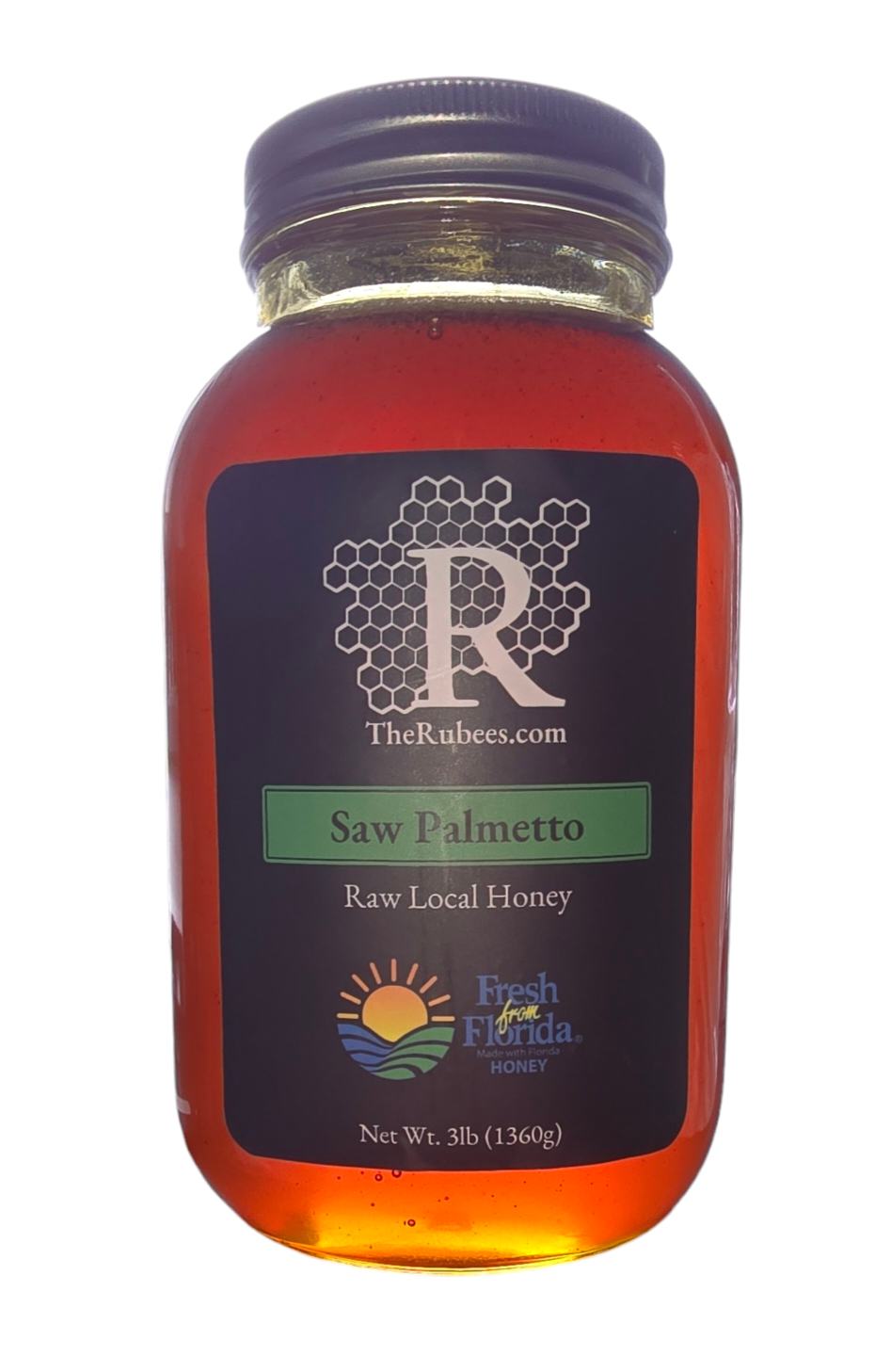 Quart Jar- Saw Pametto Honey
