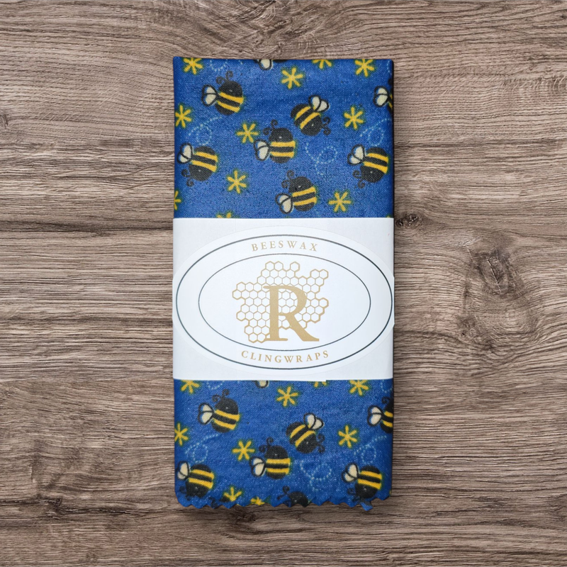 Medium Clingwrap- Bees On Blue