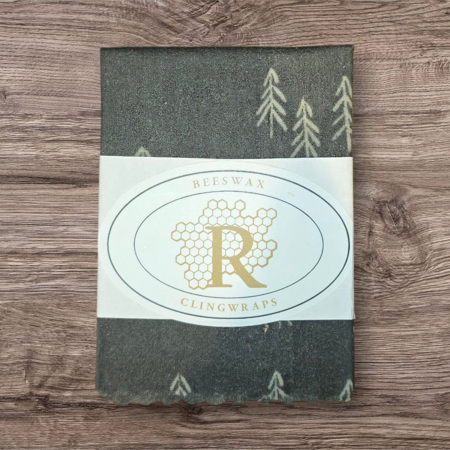 Small Clingwrap- Spruce Trees on Grey