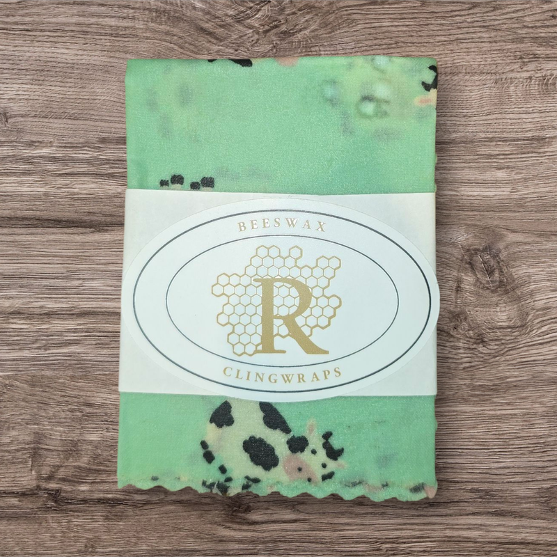 Small Clingwrap- Seafoam Cows
