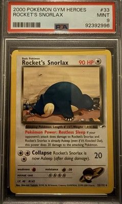Rocket&#39;s Snorlax 2000 Pokemon Gym Heroes 33/132