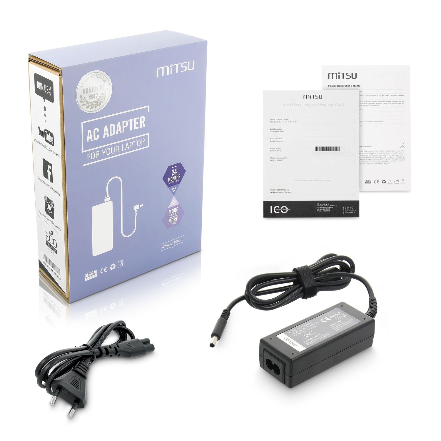 Zasilacz Dell 19.5V 2.31A (4.5x3.0 pin)