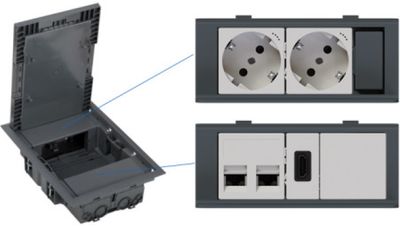 Przyłacze podłogowe floorbox 2x230,2xLAN,HDMI