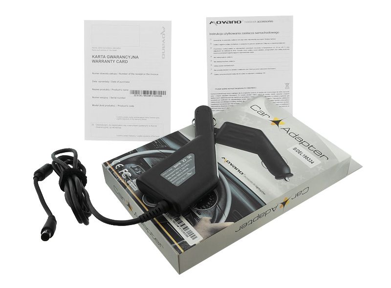 Zasilacz samochodowy Dell 19.5V 3.34A (5.0x7.4)