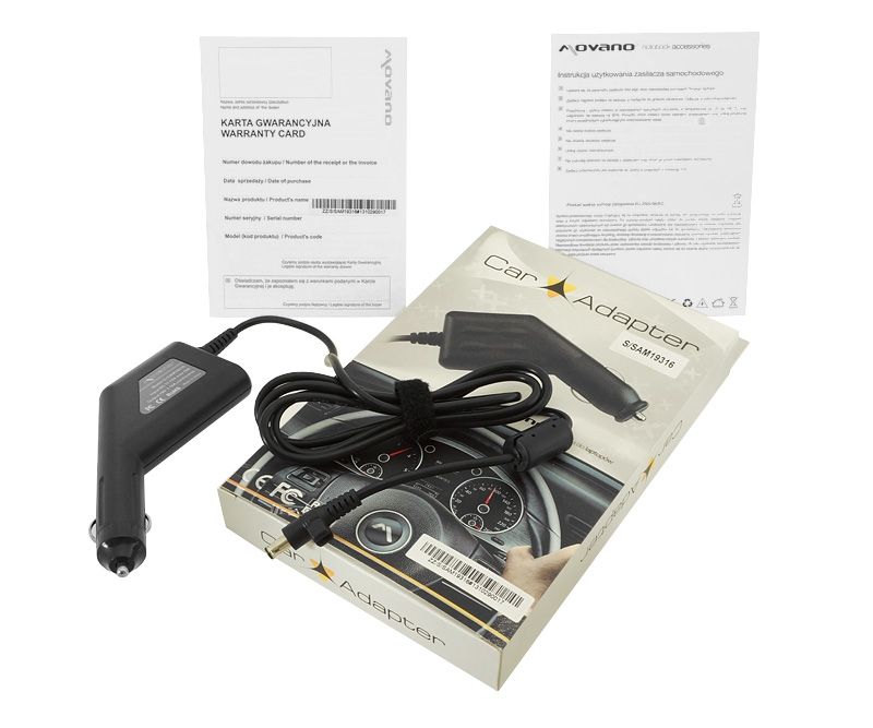 Zasilacz samochodowy 19V 3.16A (3.0x5.5) - Samsung