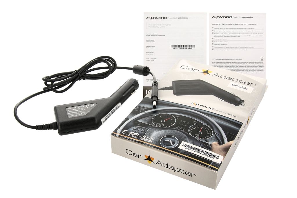 Zasilacz samochodowy HP 19.5v 3.33a (1.7x4.8)