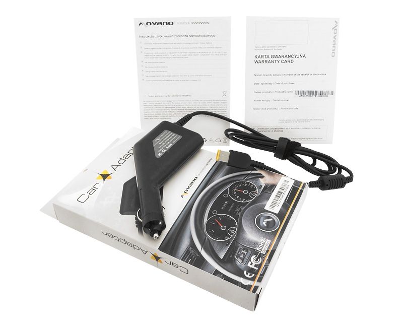Zasilacz samochodowy 20V 4.5A (yoga) - Lenovo