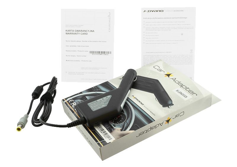 Zasilacz samochodowy Lenovo 20V 3.25A (8.0x5.5)