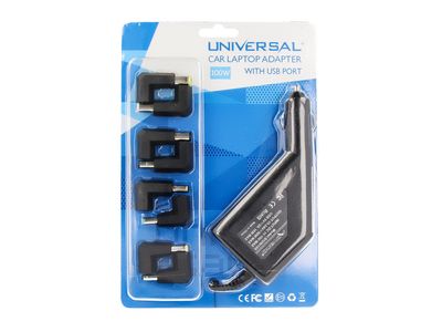 Zasilacz uniwersalny samochodowy 100W, usb