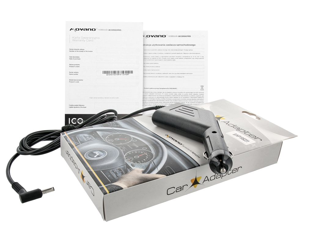 Zasilacz samochodowy HP 19.5v 2.31a (4.5x3.0 pin)
