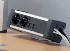 Przyłącze AV stołowe - 2x230VAC,VGA+audio,2xLAN