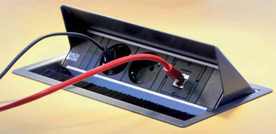 Przyłącze stołowe AV Bachmann- 230VAC,VGA+audio, HDMI, LAN