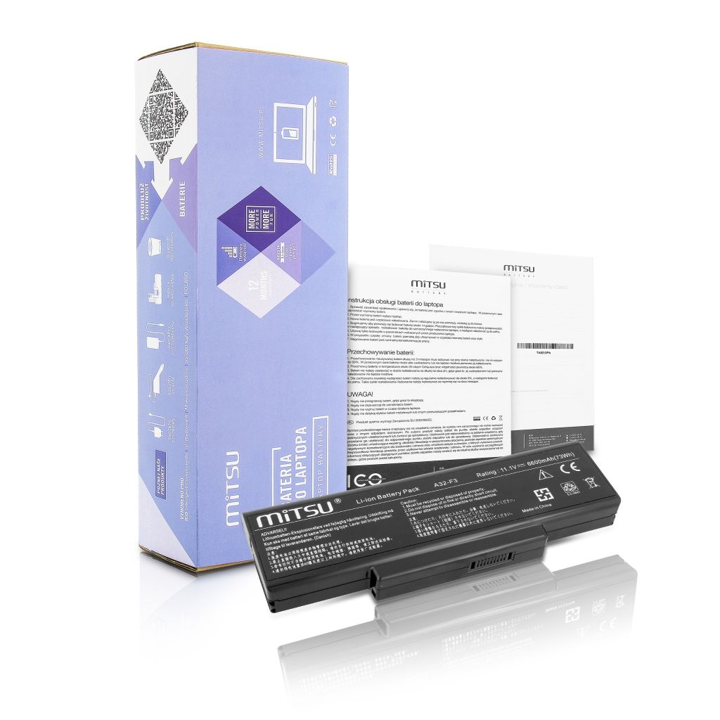 Bateria Asus F2, F3, Z94, Z96 (6600mAh)