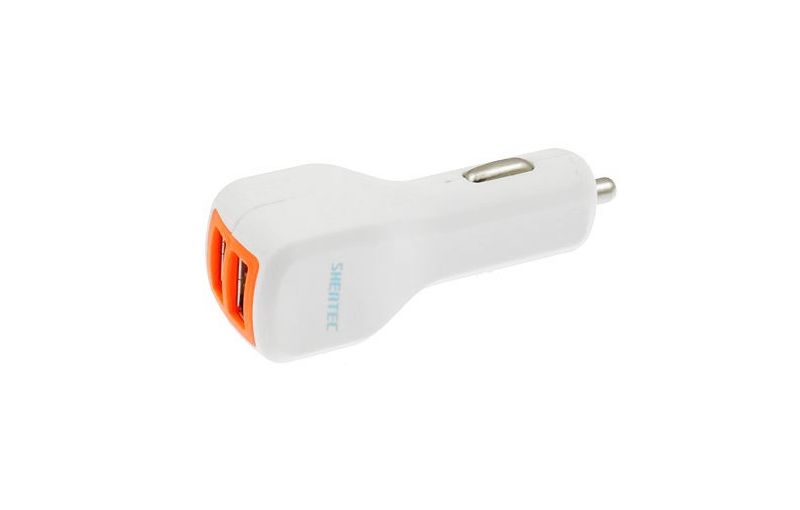 Zasilacz samochodowy 5V 2.1A, 2xUSB, kabel microUSB