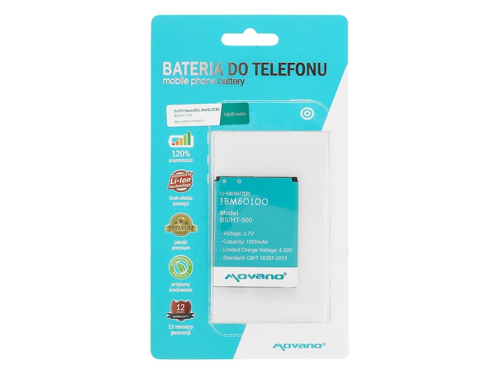 Bateria do HTC Desire 500, L, One SC, ST, SU
