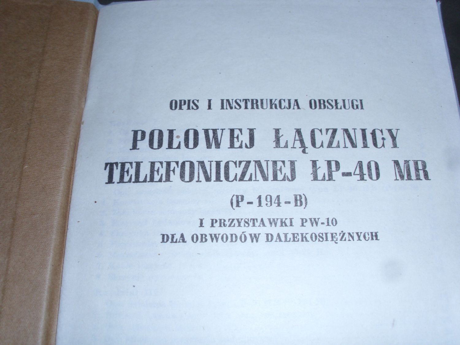 Łącznica polowa ŁP-40  nieużywana  albo niewiele