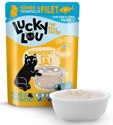 Lucky Lou Extrafood Tuńczyk i kurczak w bulionie 70g