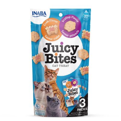 Inaba Juicy Bites wilgotne przysmaki o smaku przegrzebka i kraba