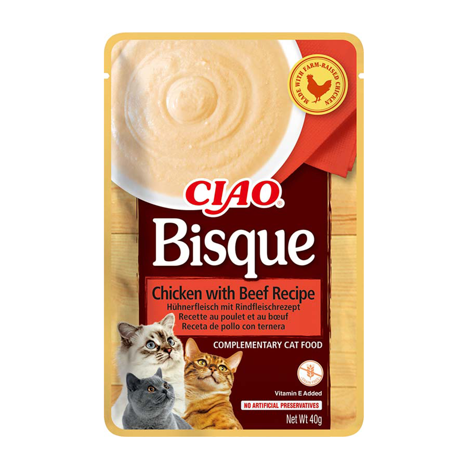 Inaba Ciao Bisque kurczak z wołowiną