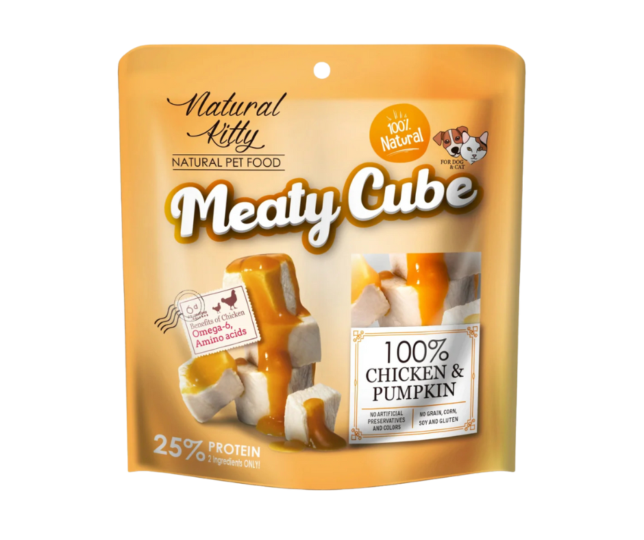 Natural Kitty Meaty Cube przysmak kurczak z dynią 60g