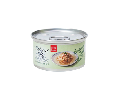 Natural Kitty kurczak z kaczką w bulionie 80g