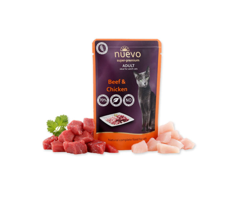 Nuevo super premium ADULT wołowina z kurczakiem 85g