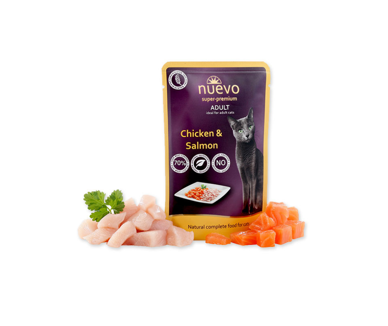 Nuevo super premium ADULT kurczak z łososiem 85g