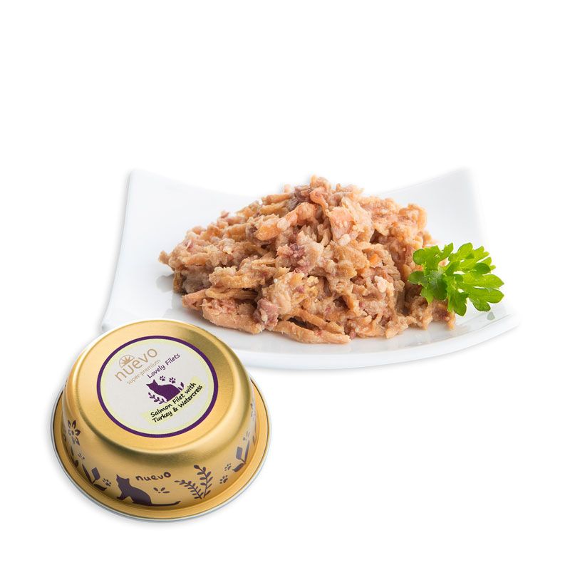 Nuevo super premium filet z łososia z indykiem 85g