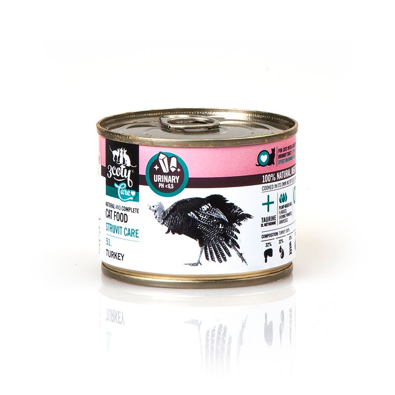 3Coty Turkey Struvite Care - dla kotów z wrażliwym układem moczowym 180g