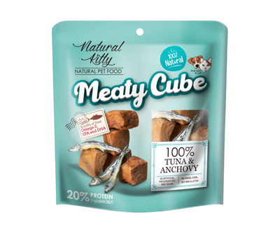 Natural Kitty Meaty Cube przysmak tuńczyk z anchois 60g