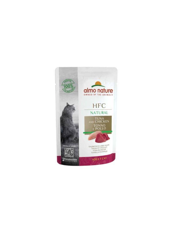 Almo Nature HFC natural tuńczyk i kurczak 55g