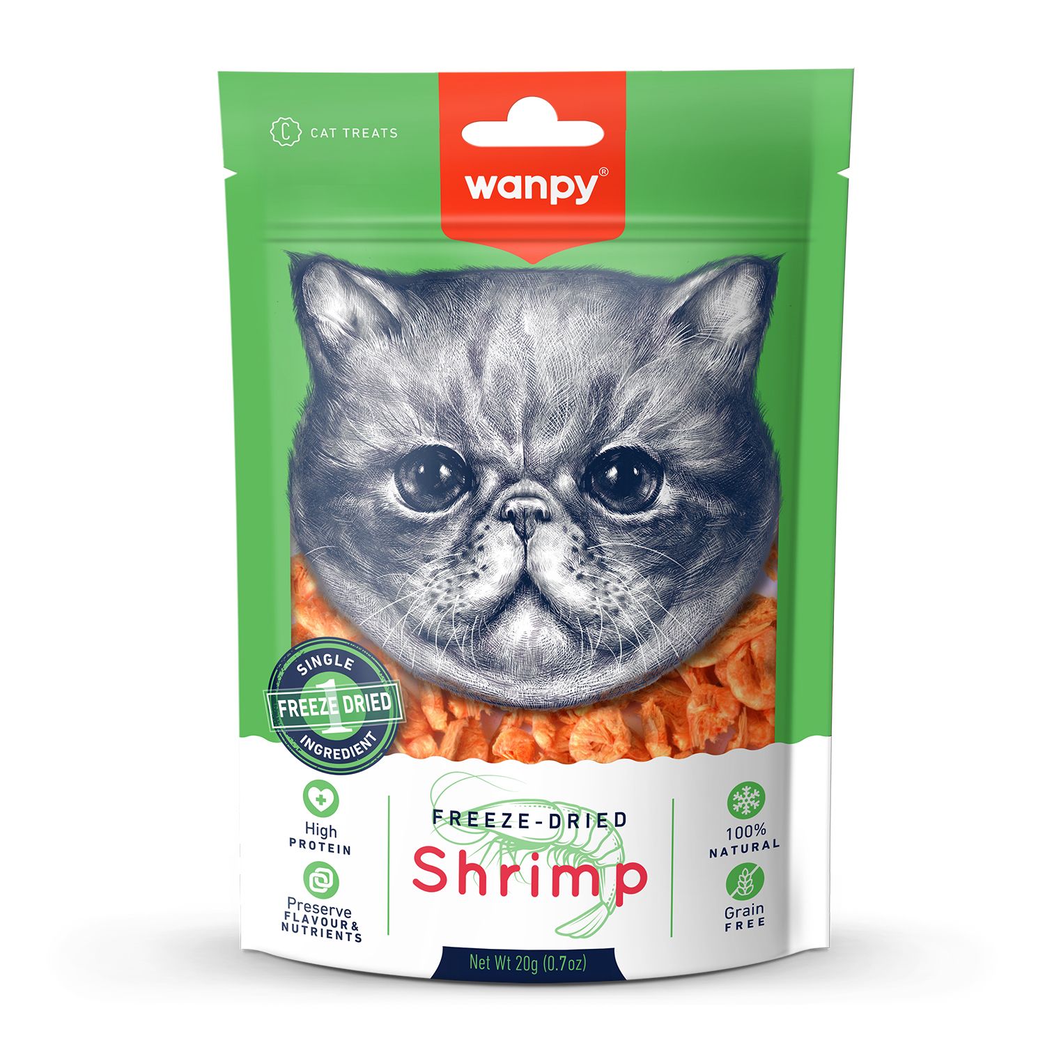 Wanpy liofilizowane krewetki 20g